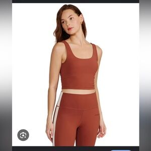 Cream Yoga | Rust Brown Ali Bra Tank with bra pads